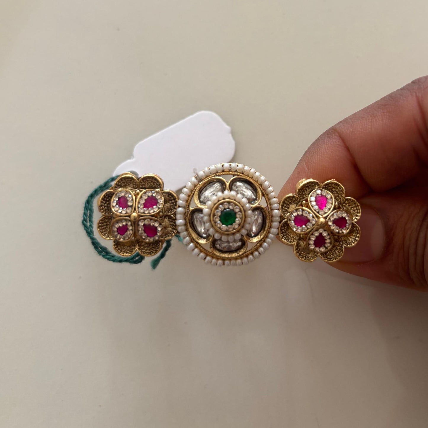 Noor-e-Raaj Polki Ring Trio