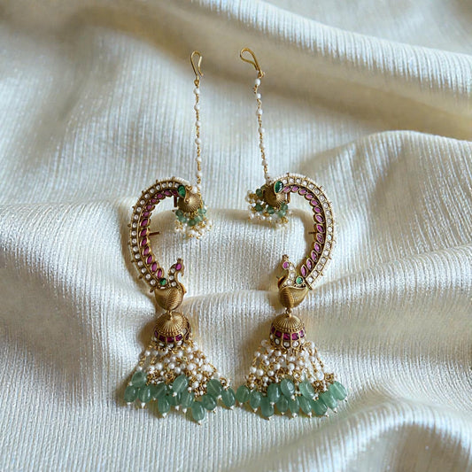 Meherbaan Mor Chand Jhumkas