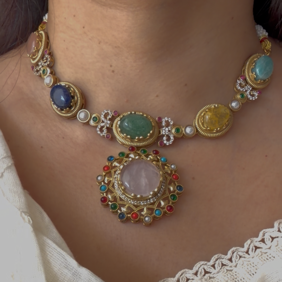 The Rajsi Navya Heirloom Pendant Set