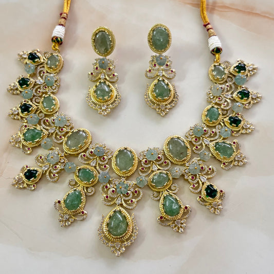 Emerald Rajvanshi Heirloom Necklace Set