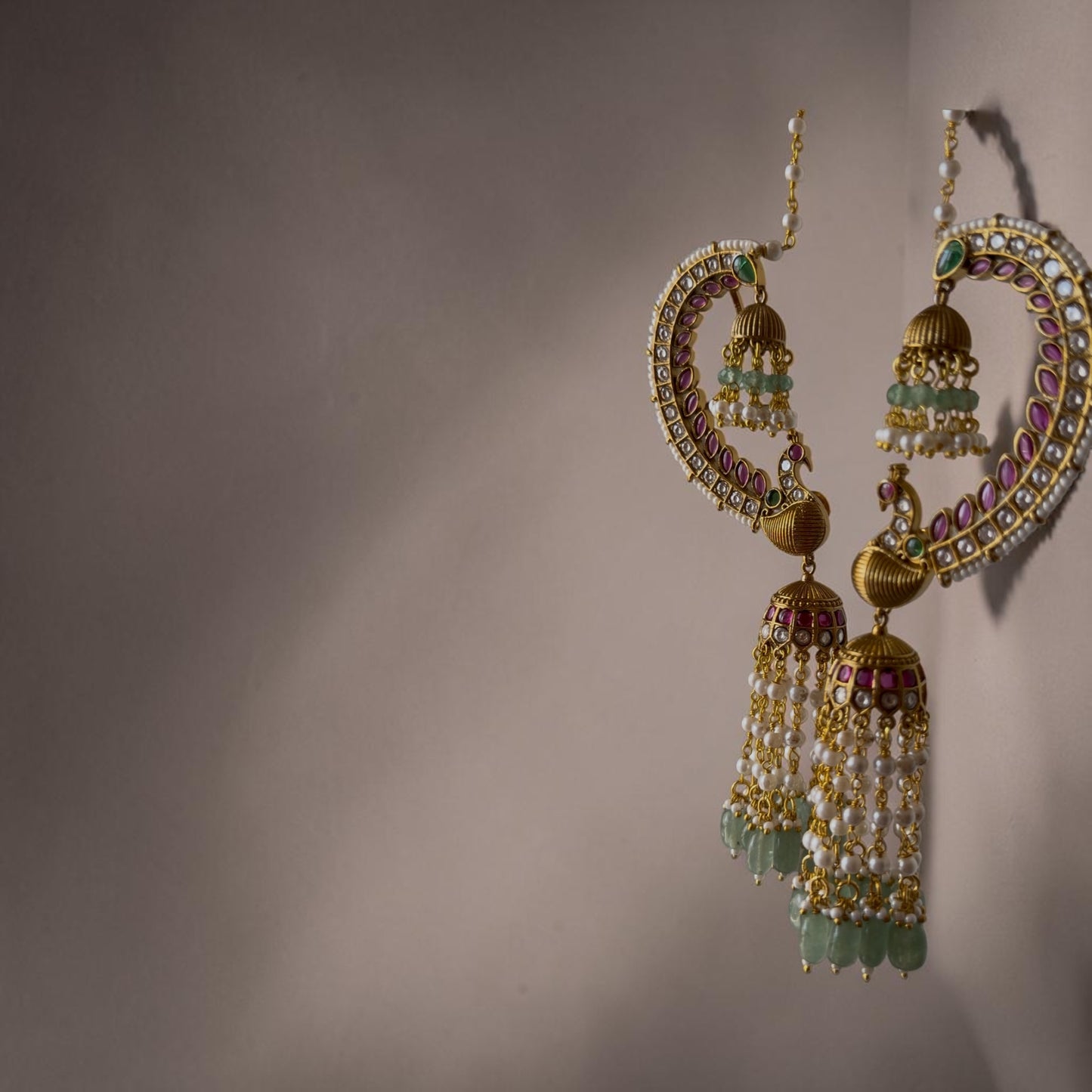 Meherbaan Mor Chand Jhumkas