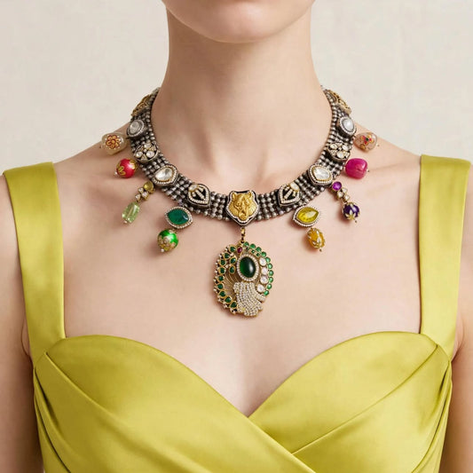 Maharani Navratna Statement Necklace