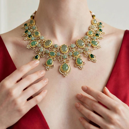 Emerald Rajvanshi Heirloom Necklace Set